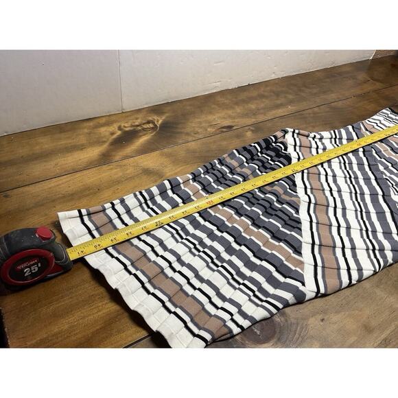 Milly Striped Ribbed Sleeveless Midi Dress Asymmetrical Hem Small NWT - Picture 10 of 14